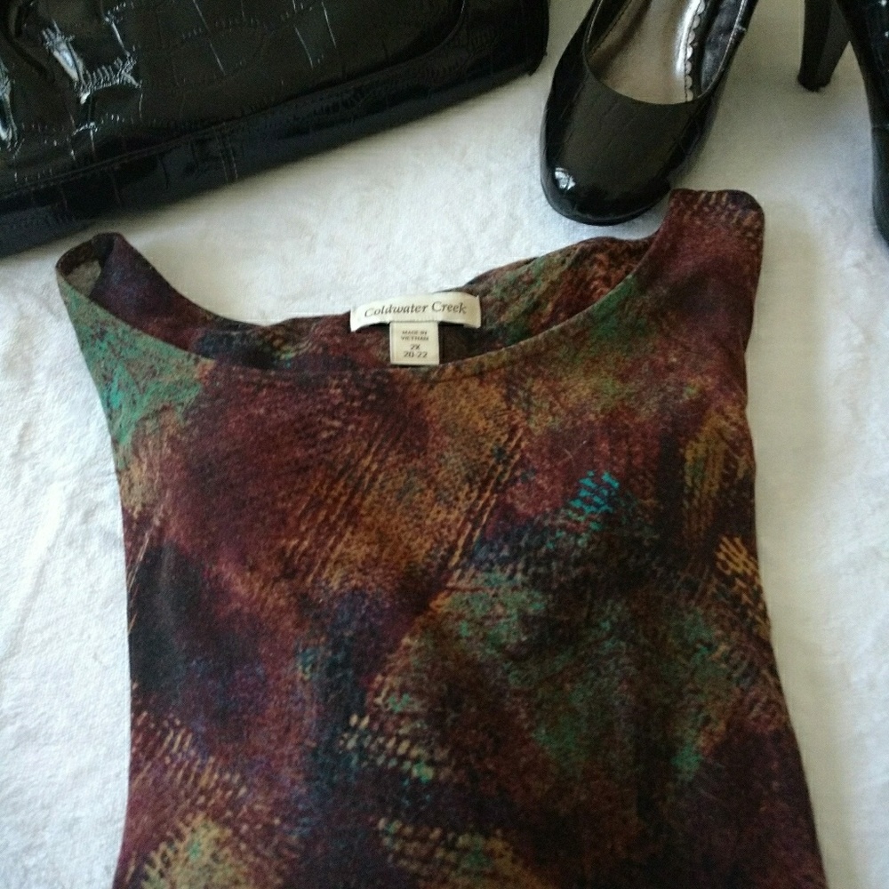 Long Blouse with Tie Coldwater Creek Size 2X